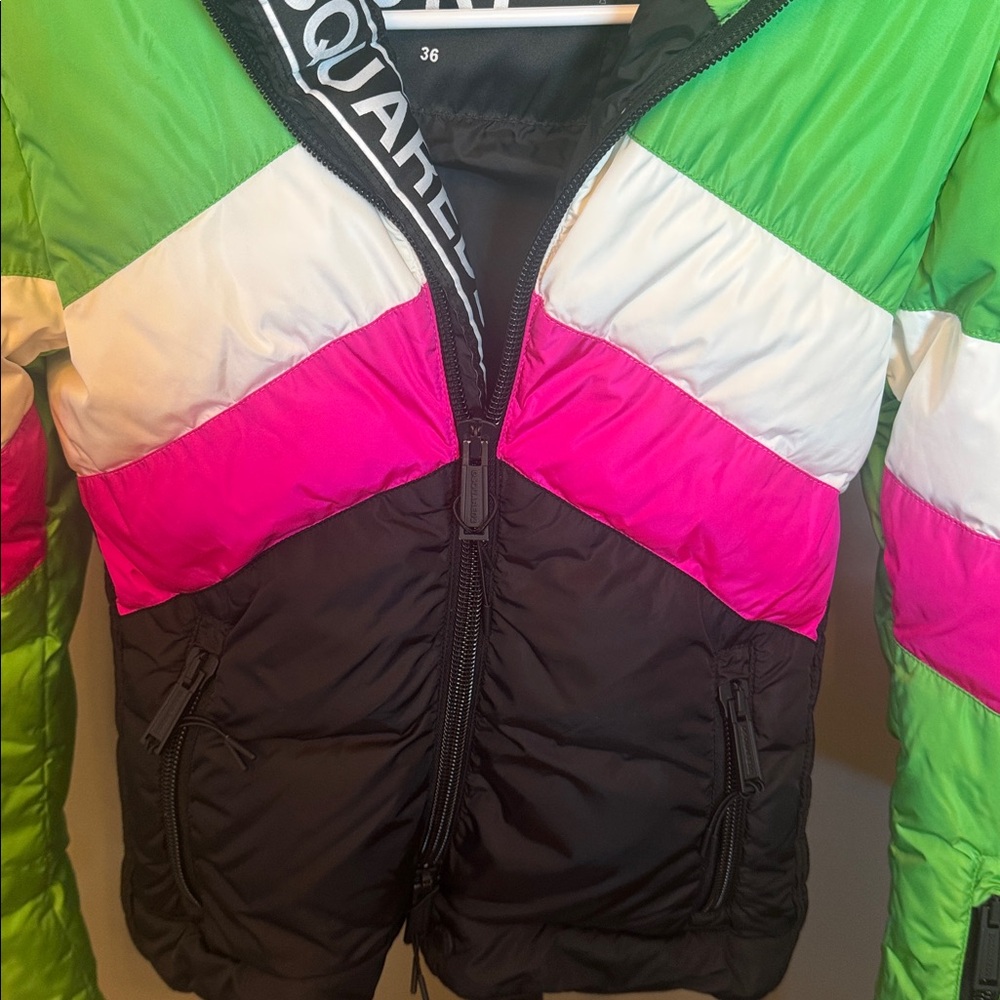 DSQUARED2 Multicolor Puffer Jacket Size 36 - Picture 3 of 6